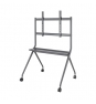AISENS Soporte De Suelo Pro Con Rueda, 1 Bandeja Para Pantalla Interactiva/TV 120kg De 50-86, Negro