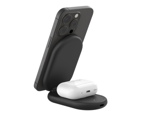 Belkin BoostCharge Auriculares, Smartphone Negro USB Cargador inalámbrico Carga rápida Interior