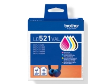 Brother LC521VAL cartucho de tinta 4 pieza(s) Original Negro, Cian, Ma...