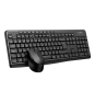 CoolBox Kit Teclado inalámbrico de membrana español con ratón ergonómico y teclas multimedia