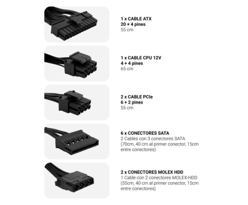 CoolBox CoolPower 750W unidad de fuente de alimentación 20+4 pin ATX ATX Negro