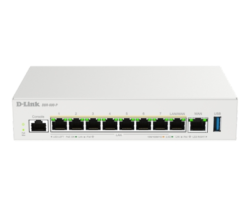 D-Link DBR-600-P/B router 2.5 Gigabit Ethernet Blanco