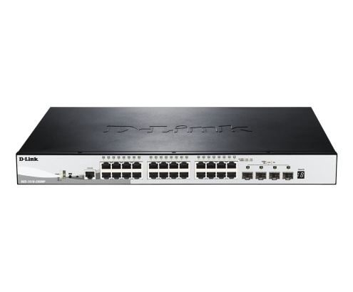 D-Link DGS-1510-28XMP Gestionado L2/L3 Gigabit Ethernet (10/100/1000) Energía sobre Ethernet (PoE) Negro, Gris