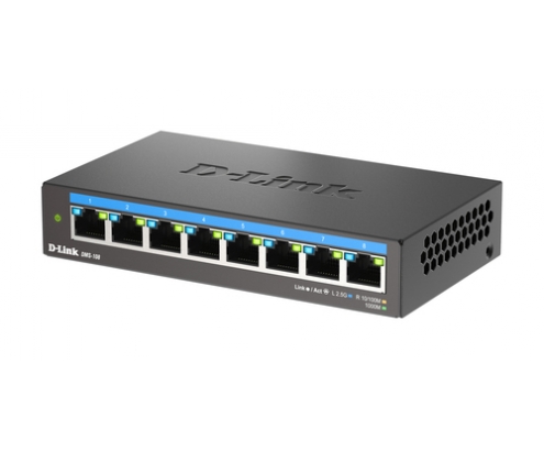 D-Link DMS-108 No administrado L2 2.5G Ethernet (100/1000/2500) Negro