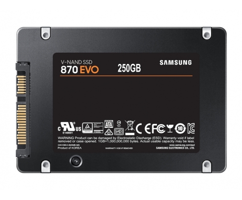 Disco Samsung 870 EVO 250 GB Negro MZ-77E250B/EU