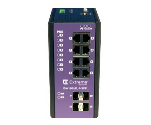 Extreme networks 16804 Switch gestionado L2 gigabit ethernet (10/100/1000) 8puertos poe negro lila