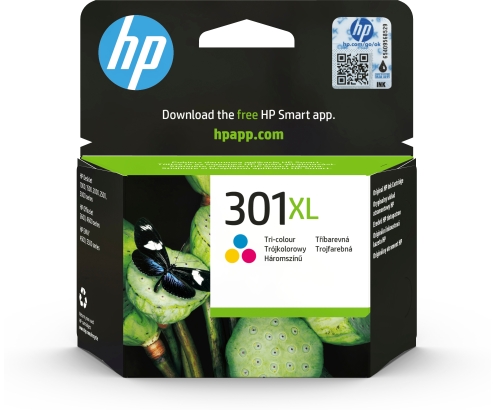 HP 301 XL Tinta original Alta Capacidad Tricolor