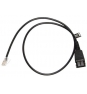 Jabra cable telefónico 0,5 m Transparente, Negro