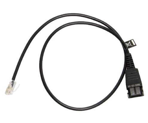 Jabra cable telefónico 0,5 m Transparente, Negro