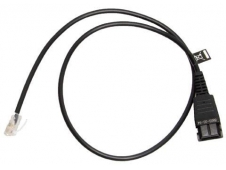 Jabra cable telefónico 0,5 m Transparente, Negro
