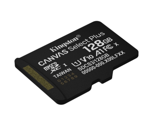 Kingston Technology 128GB microSDXC Canvas Select Plus Gen3 150MB/s A1 (Incluye adaptador de SD)