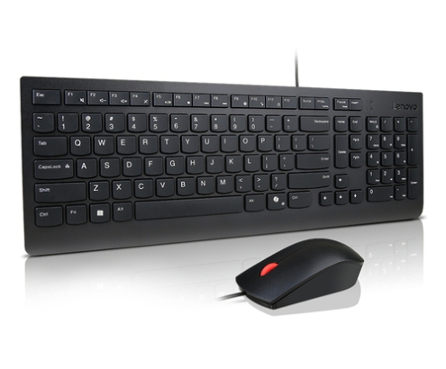 Lenovo Essential Wired Combo (ES 172) teclado Ratón incluido Universal USB Español Negro
