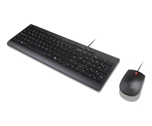 Lenovo Essential Wired Combo (ES 172) teclado Ratón incluido Universal USB Español Negro