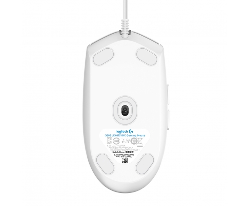 Logitech G G203 raton gaming usb tipo a 8000dpi blanco 