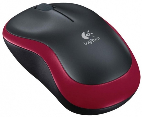 LOGITECH M185 RATON WIRELESS NEGRO-ROJO 910-002237 