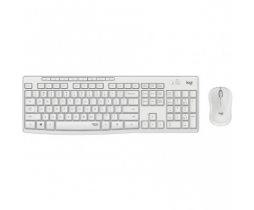 Logitech silent touch teclado y raton inalambrico 2.4ghz nano receptor USB alcance 10m blanco 920-009822