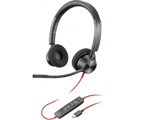 POLY 8X220AA auricular y casco Auriculares Alámbrico Diadema Negro