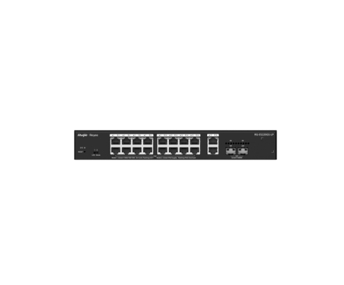 Ruijie Networks RG-ES220GS-LP switch Gestionado L2 Gigabit Ethernet (10/100/1000) Energía sobre Ethernet (PoE) Escritorio Negro