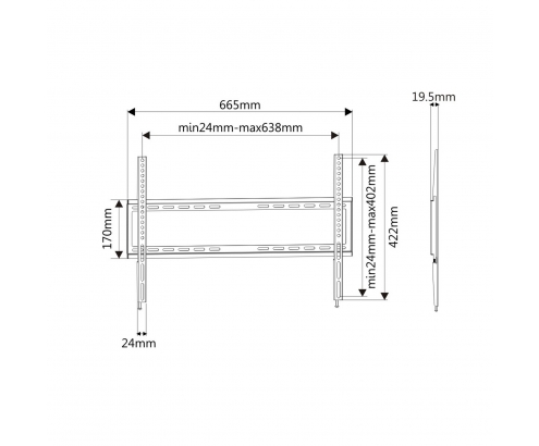 Ewent EW1503 soporte para TV 2,03 m (80