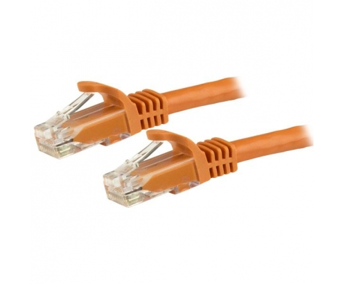 StarTech.com Cable de 1m Naranja de Red Gigabit Cat6 Ethernet RJ45 sin Enganche - Snagless - N6PATC1MOR