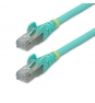 StarTech.com Cable de 7m de Red Ethernet CAT6a - Aguamarina - Low Smoke Zero Halogen (LSZH) - 10GbE - 500MHz - PoE++ de 100W - Snagless sin Pestillo -