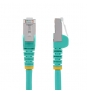 StarTech.com Cable de 7m de Red Ethernet CAT6a - Aguamarina - Low Smoke Zero Halogen (LSZH) - 10GbE - 500MHz - PoE++ de 100W - Snagless sin Pestillo -