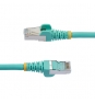 StarTech.com Cable de 7m de Red Ethernet CAT6a - Aguamarina - Low Smoke Zero Halogen (LSZH) - 10GbE - 500MHz - PoE++ de 100W - Snagless sin Pestillo -