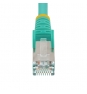 StarTech.com Cable de 7m de Red Ethernet CAT6a - Aguamarina - Low Smoke Zero Halogen (LSZH) - 10GbE - 500MHz - PoE++ de 100W - Snagless sin Pestillo -