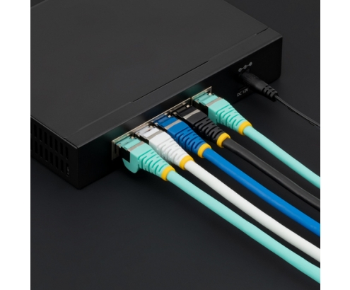 StarTech.com Cable de 7m de Red Ethernet CAT6a - Aguamarina - Low Smoke Zero Halogen (LSZH) - 10GbE - 500MHz - PoE++ de 100W - Snagless sin Pestillo -