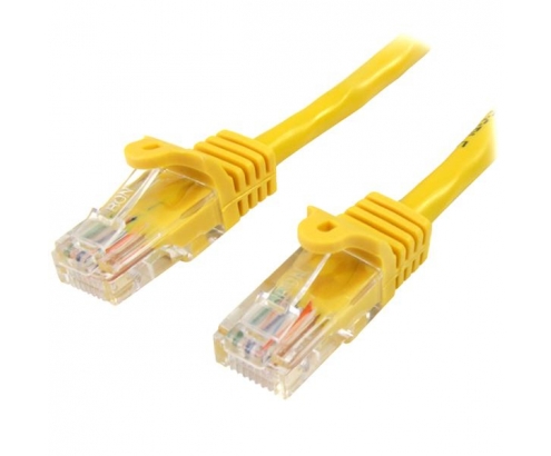 StarTech.com Cable de Red de 0,5m Amarillo Cat5e Ethernet RJ45 sin Enganches