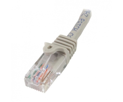 StarTech.com Cable de Red de 0,5m Gris Cat5e Ethernet RJ45 sin Enganches