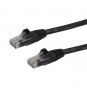 StarTech.com Cable de Red Ethernet Snagless Sin Enganches Cat 6 Cat6 Gigabit 1m - Negro - N6PATC1MBK