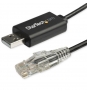 StarTech.com Cable Rollover para Consola Cisco - USB a RJ45 - 1.8m Negro