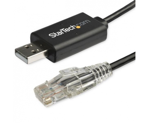 StarTech.com Cable Rollover para Consola Cisco - USB a RJ45 - 1.8m Negro